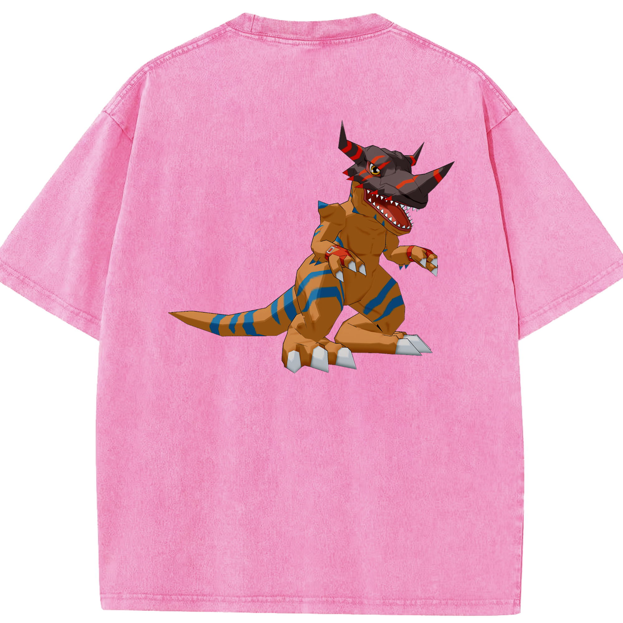 （画像用） Digimon デジタルモンスター/デジモン 綿100% ヴィンテージ風 半袖Tシャツ（背面プリント）